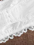 Set De 2 Bralette De Encaje Con Volantes, Lenceria