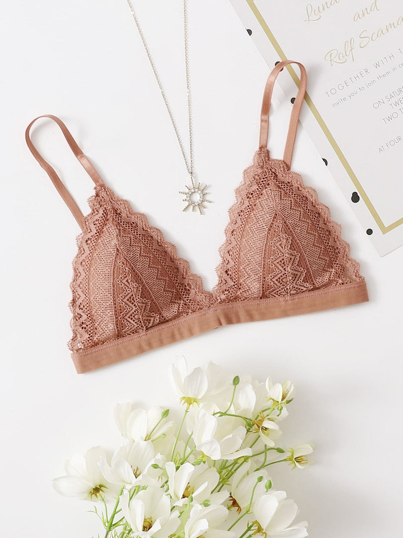 Lenceria De Encaje De Vieira, Bralette De Triangulo