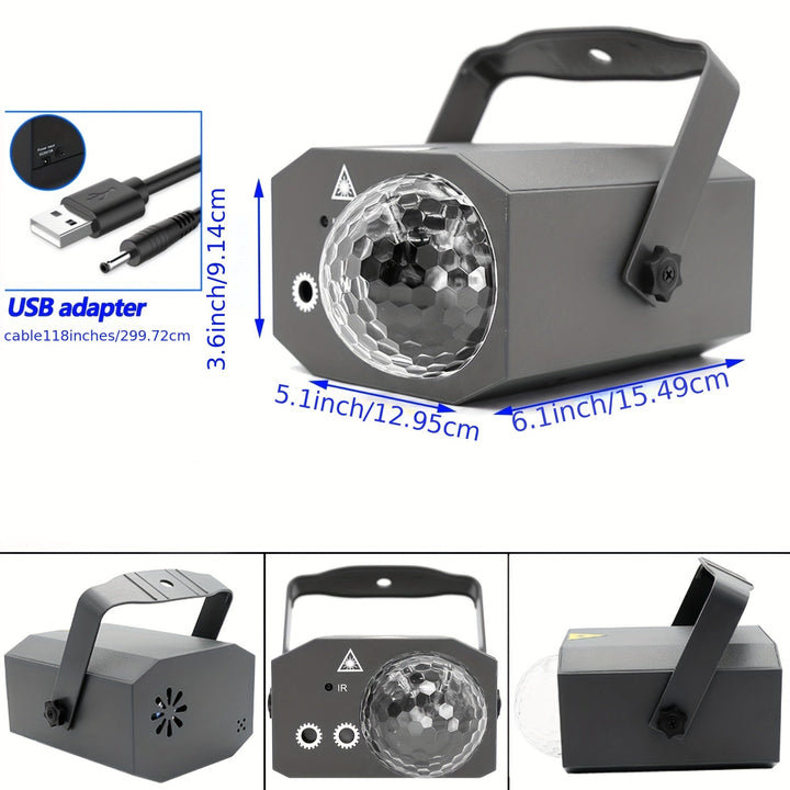 Luces para fiestas, luces de bola de discoteca, luces láser DJ activadas por sonido con control remoto, luces para bailar, discoteca, bares, KTV, fiestas, cumpleaños