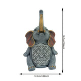 1 pieza de luz de jardín de elefante XXOASIS con energía solar, estatua de resina con orejas y trompa rojas, IP44, resistente al agua, para exteriores, decoración de paisajes, jardines, patios, jardines - Ideal para regalos de cumpleaños, Día de San Vale