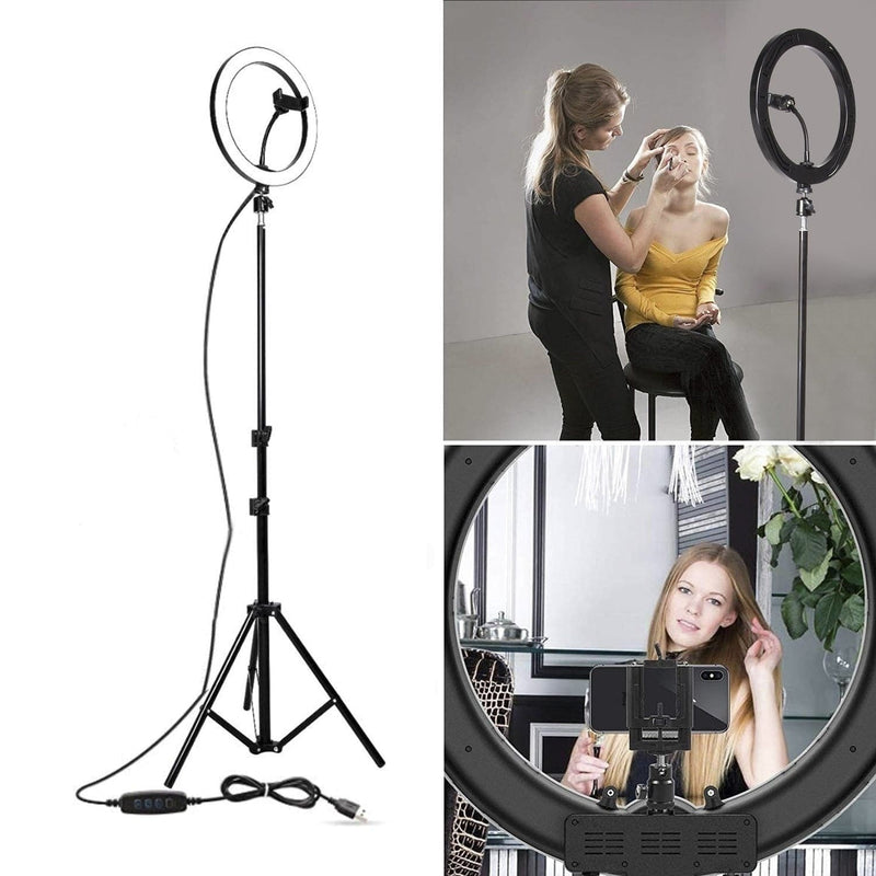 Ringlight Aro de Luz 26cm Con Soporte Para Celular + Tripode