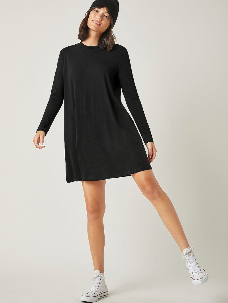 BASICS Vestido estilo camiseta de cuello alto