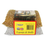 ESPONJA LA MORENA 2U DORADA PLATEADA