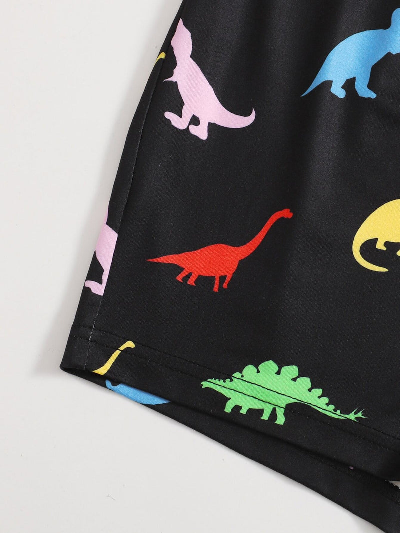 EZwear Shorts con estampado de dinosaurio