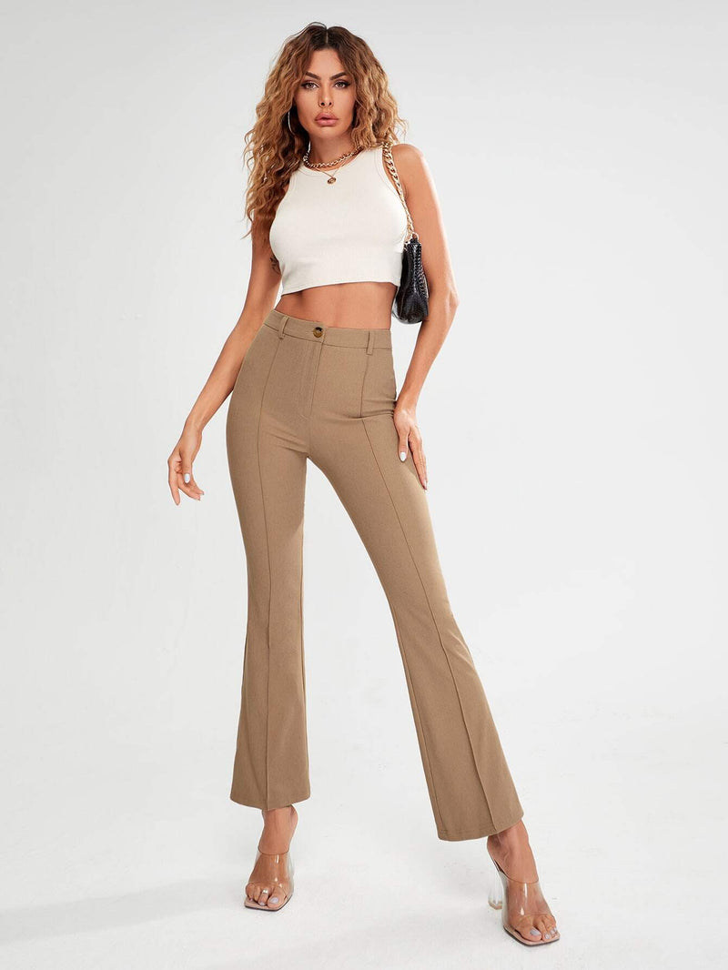 Prive Pantalones de pierna amplia con costura