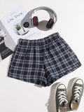 Shorts Bolsillo A cuadros Casual