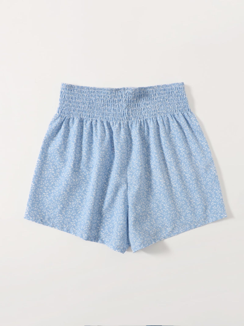 WYWH Shorts Con Cintura Fruncida Y Estampado Completo