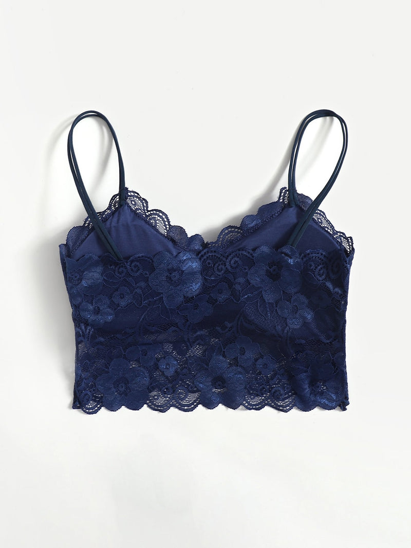 Lenceria De Encaje Floral Bralette