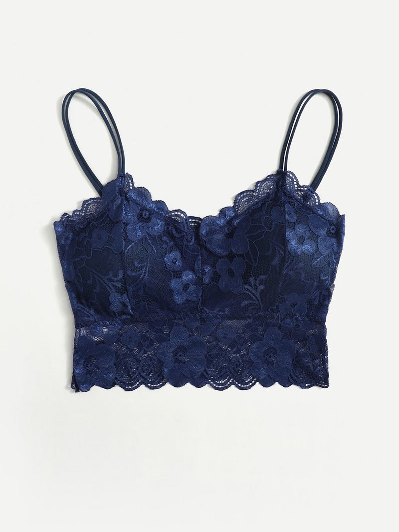 Lenceria De Encaje Floral Bralette