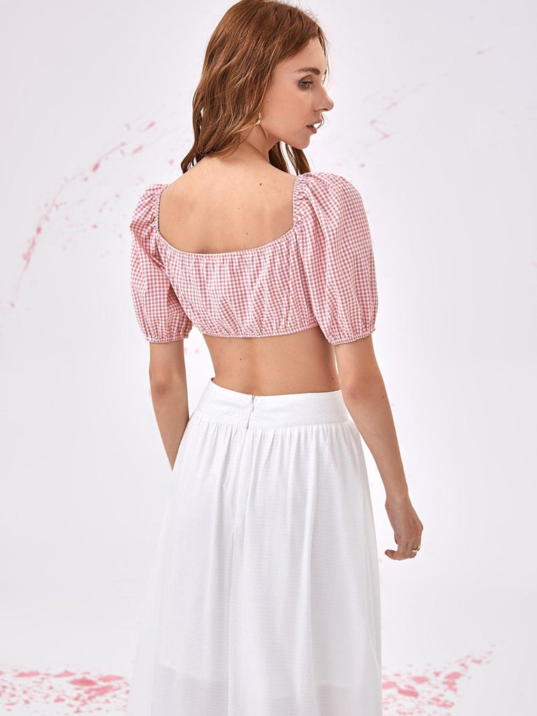 Unity Top corto con estampado de guingan de manga farol