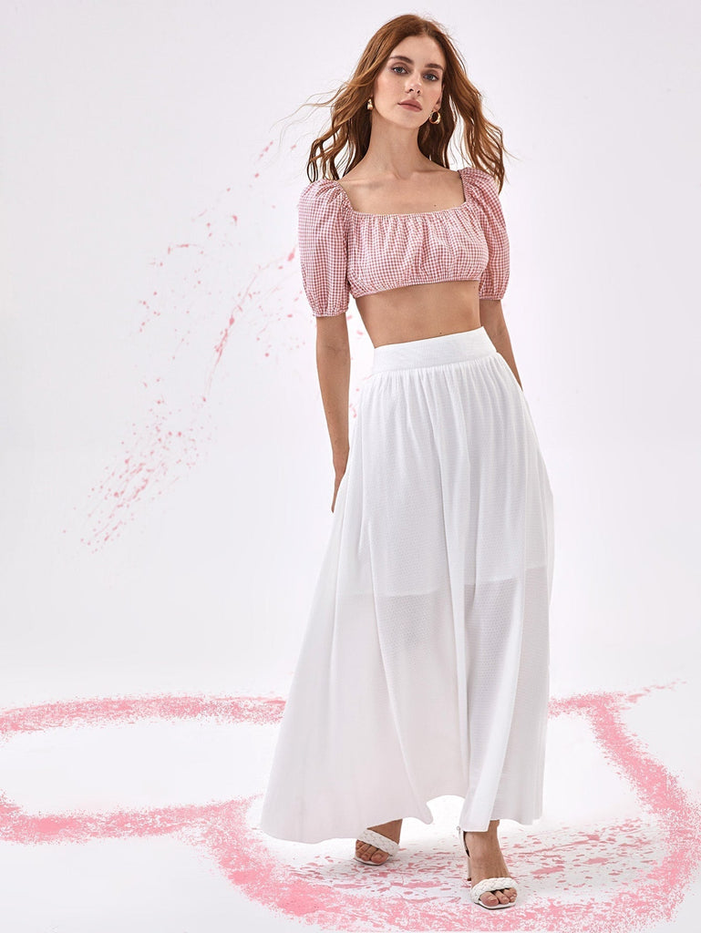 Unity Top corto con estampado de guingan de manga farol