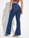 Jeans de pierna amplia de talle alto