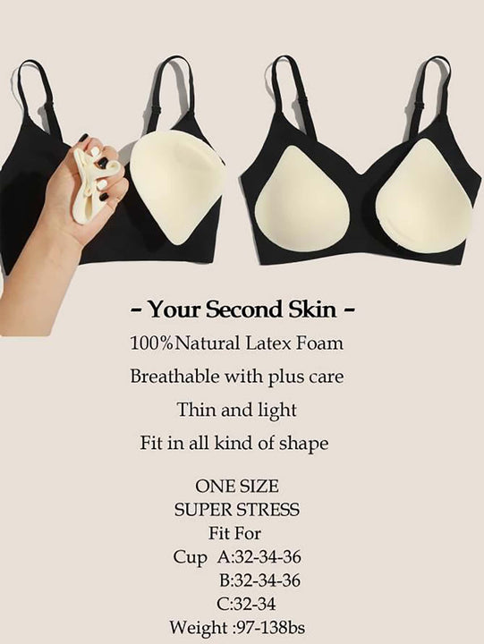 Sujetador unicolor inconsutil con estiramiento alto microfibra