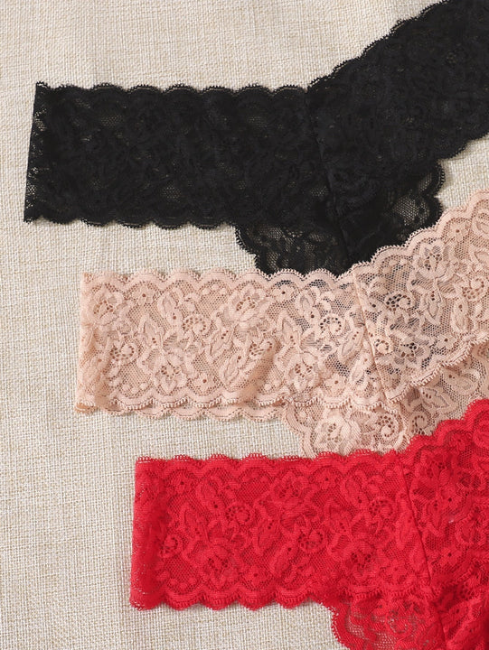 Underwear&sleepwear basics paquete de 6 tangas de encaje floral