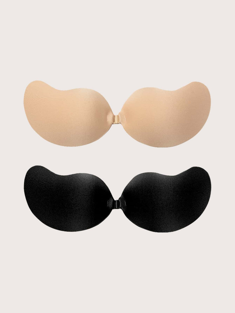 2 piezas Conjunto de Brasier push up adhesivo en forma de mango