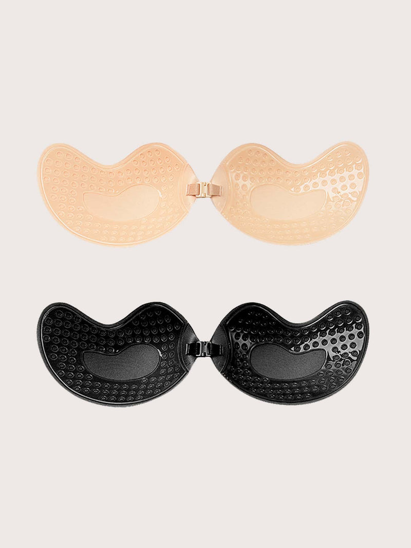 2 piezas Conjunto de Brasier push up adhesivo en forma de mango