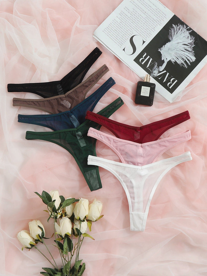 Underwear&sleepwear basics 7 paquetes bragas sexy sin costuras de color solido