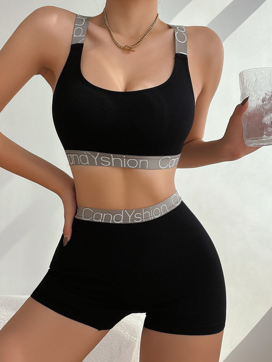 Set de lenceria inconsutil con cinta con letra