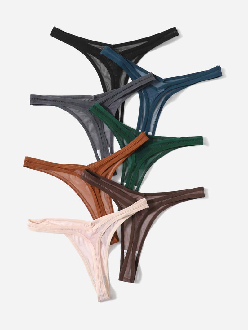 Underwear&sleepwear basics 7 paquetes bragas sexy sin costuras de color solido