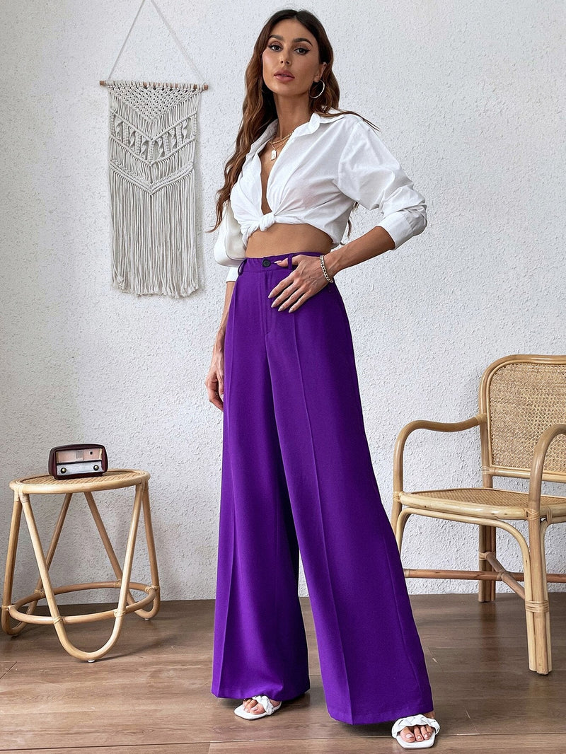 Prive Pantalones de pierna ancha con costura