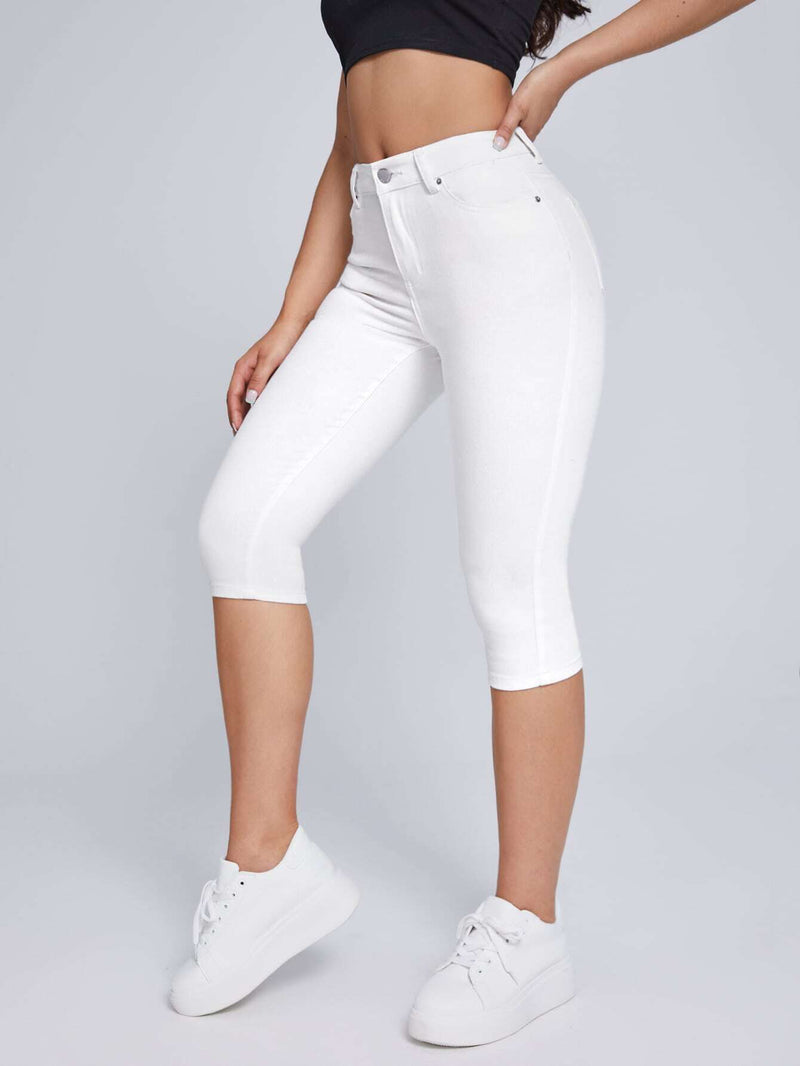 Essnce Jeans ajustados cremallera capri