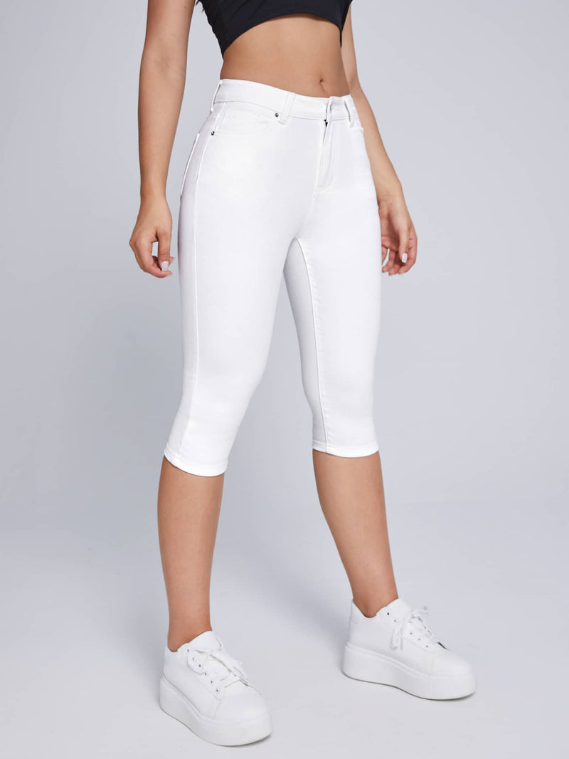 Essnce Jeans ajustados cremallera capri