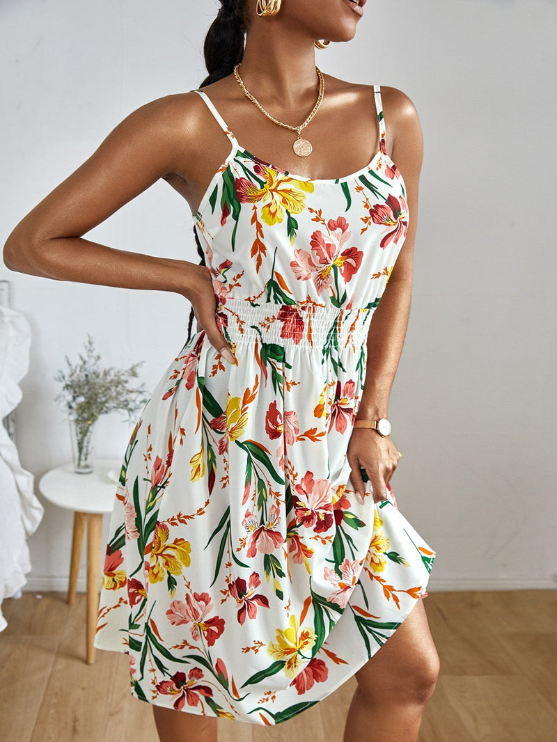 VCAY Vestido de tirantes con estampado floral