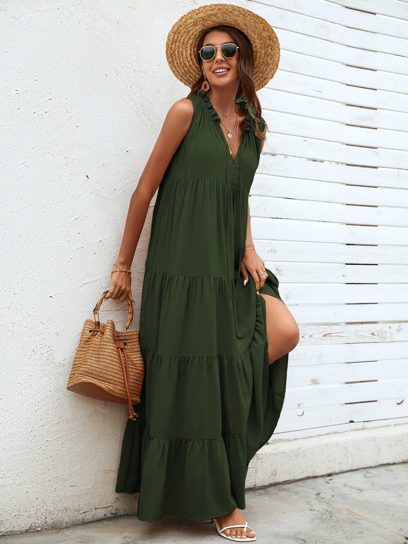 VCAY Vestido smock bajo con fruncido