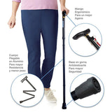 Bastón Plegable Portable Aluminio Antideslizante Graduable Ergonómico