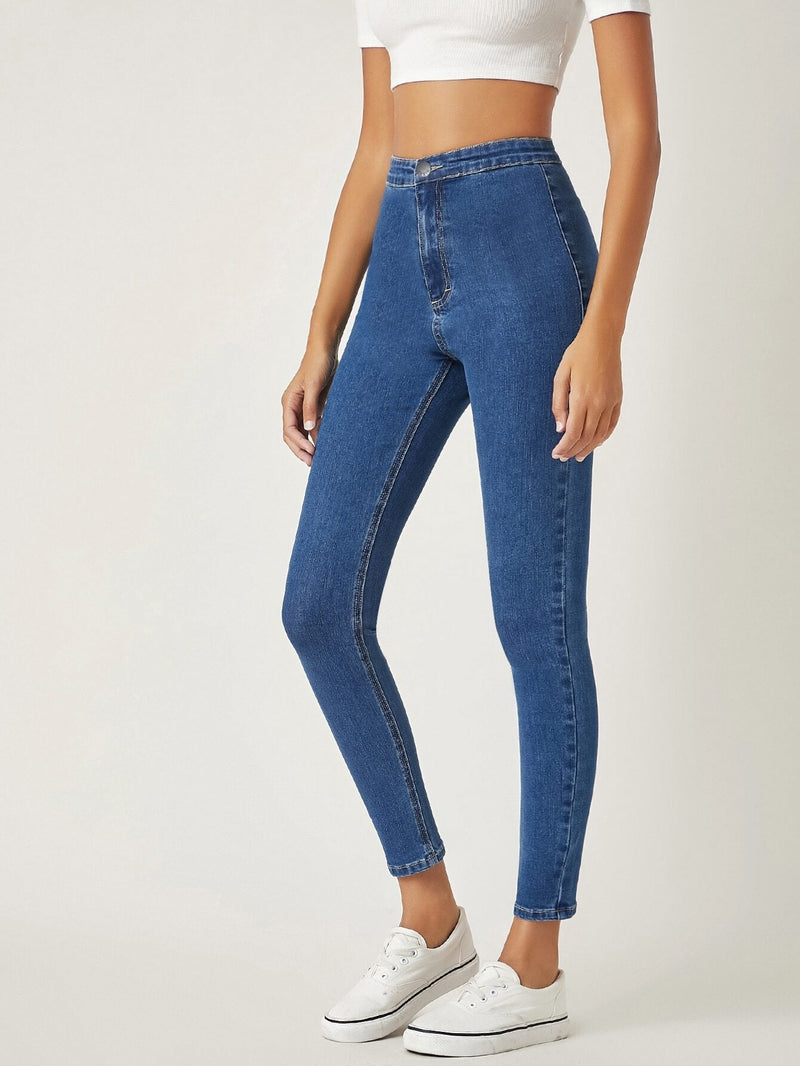 EZwear jeggings de cintura alta sin bolsillo