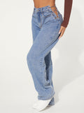 SXY Jeans vinculado con cadena de pierna ancha