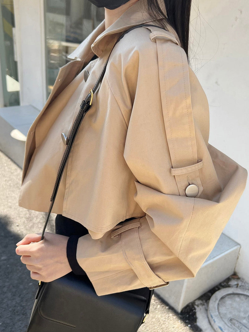 DAZY Abrigo Trench Con Doble Abotonadura Y Manga Raglan