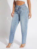 SXY Jeans de ajuste mom cintura escalonada