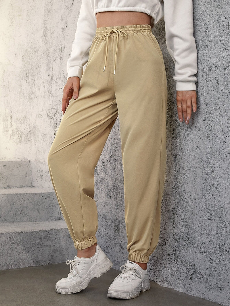 EZwear Pantalones jogger de cintura con cordon