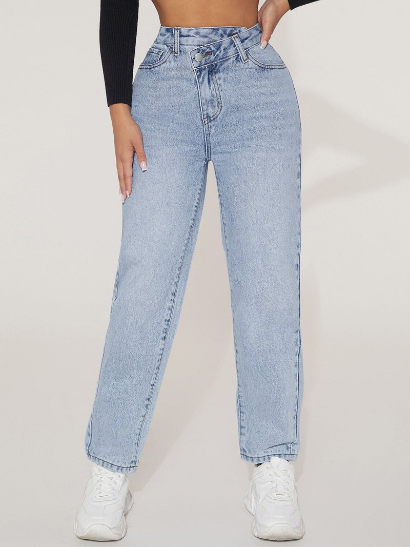 PETITE Jeans de pierna recta escalonado cintura