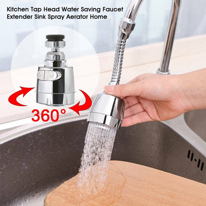 Aerador de Grifo de Acero Inoxidable Giratorio 360° - Cabezal de Rociado Ahorrador de Agua con Flujo Ajustable, Filtro de Grifo de Cocina y Baño de Fácil Instalación, No Requiere Energía, Grifo para Lavabo de Baño