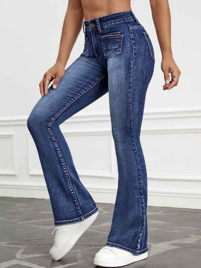 PETITE Jeans de pierna amplia con parche de bolsillo