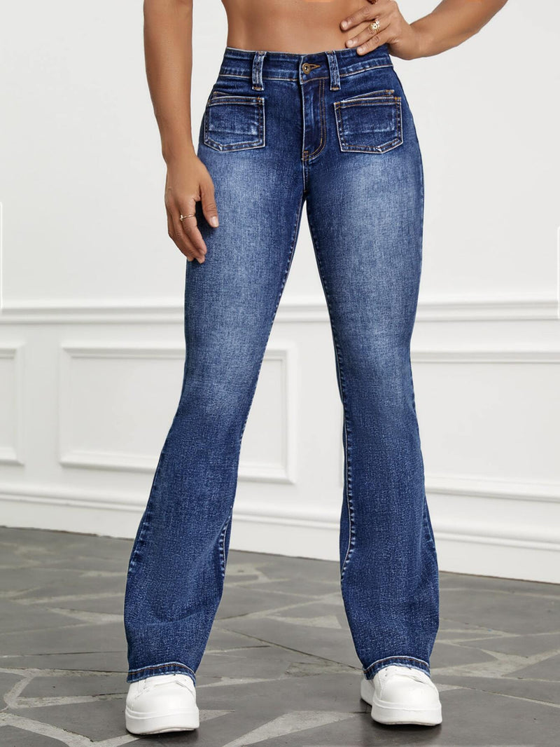 PETITE Jeans de pierna amplia con parche de bolsillo