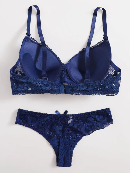 Set de lenceria con aro con encaje floral