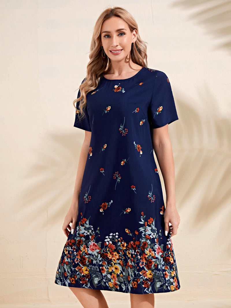 EMERY ROSE Vestido tunico con estampado floral