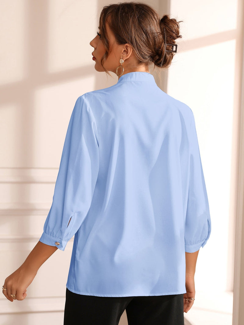 Modely Blusa unicolor de cuello alto