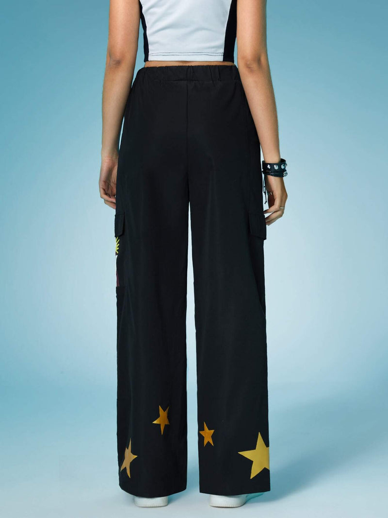 Warner Bros 100 Years X  Pantalones cargo con estampado de estrella