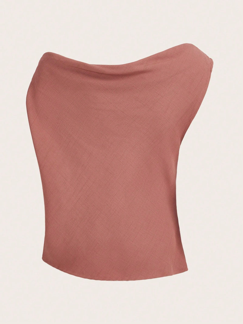 BIZwear Top de cuello asimetrico ropa de trabajo