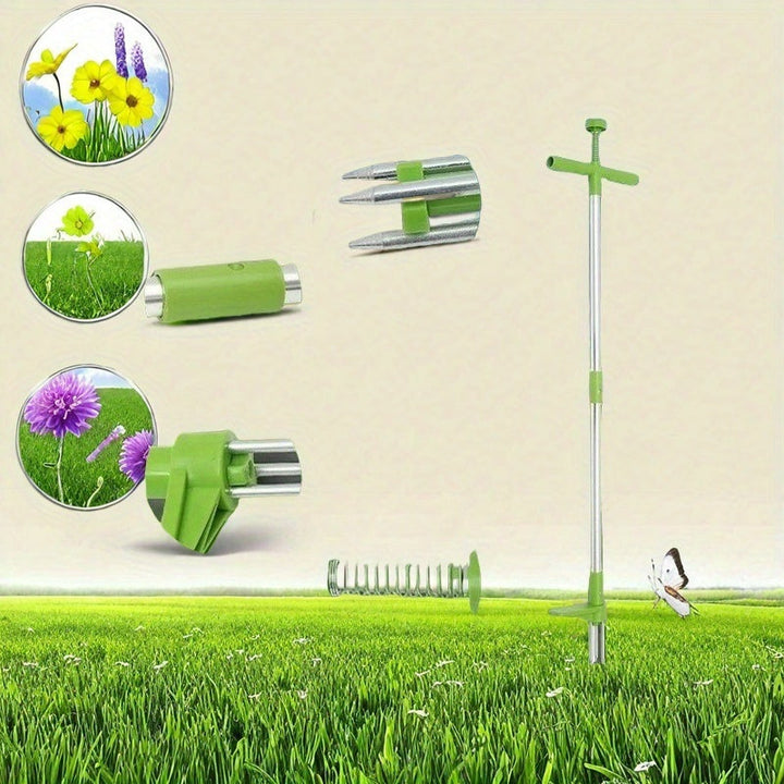 Jardínera de 33 Escenas: Juego de Herramientas Manual para Deshierbar con Tubo de Aluminio de Doble Segmento