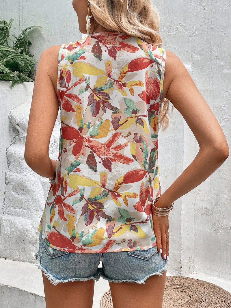 LUNE Top de tirantes con estampado floral