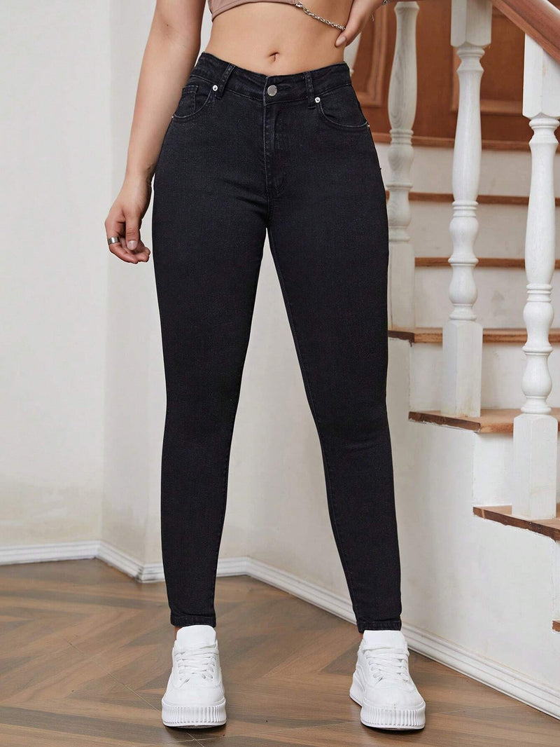 EZwear Jeans ajustados unicolor