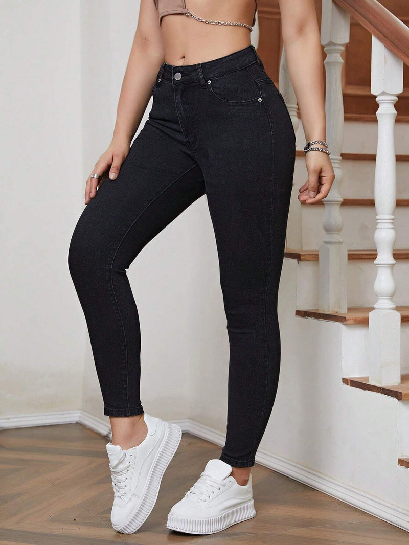 EZwear Jeans ajustados unicolor