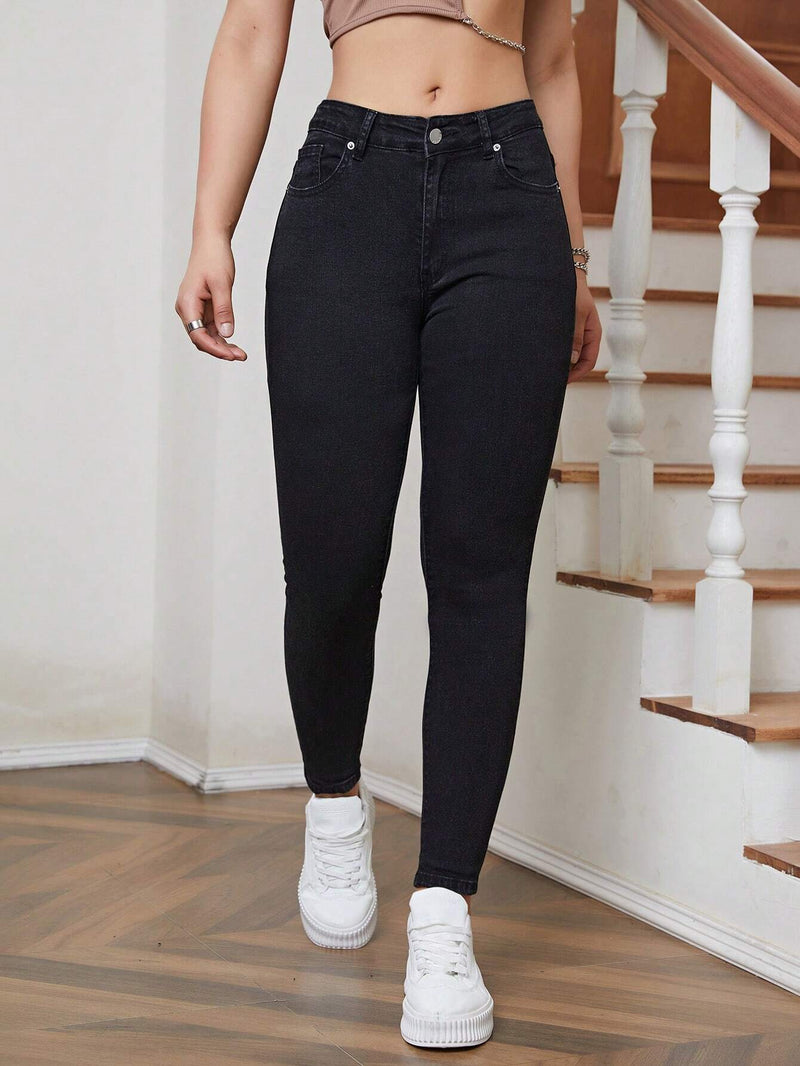 EZwear Jeans ajustados unicolor