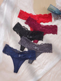 Underwear&sleepwear basics 5 paquetes de lenceria de encaje con contrastes y bragas