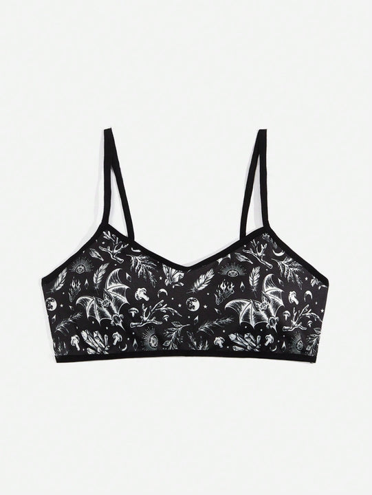 ROMWE Goth Sujetador con estampado